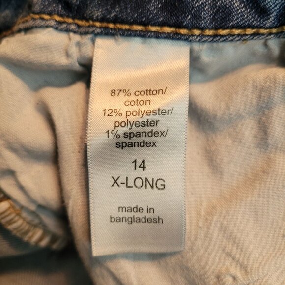 Maurices Jeans 14 XLong Mid Rise Skinny Medium Light Wash Stretch Denim - Picture 5 of 10